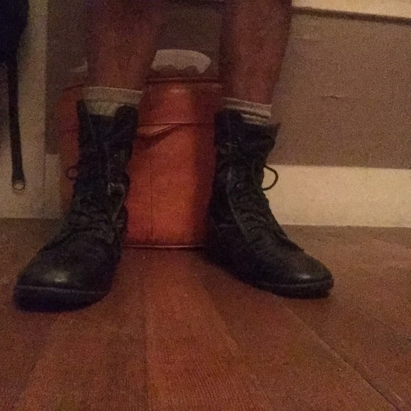 D M cloth and leather